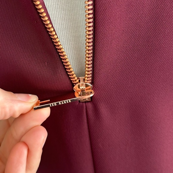 Ted Baker Dolman Midi Dress Size 4 Sheath Short Sleeve - Picture 5 of 10